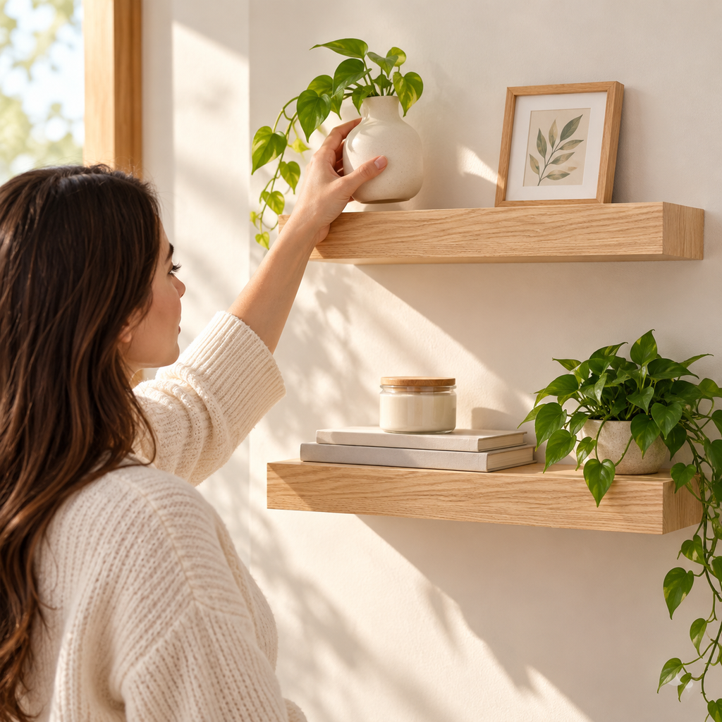 Hidden Mount Floating Shelves – Set of 2