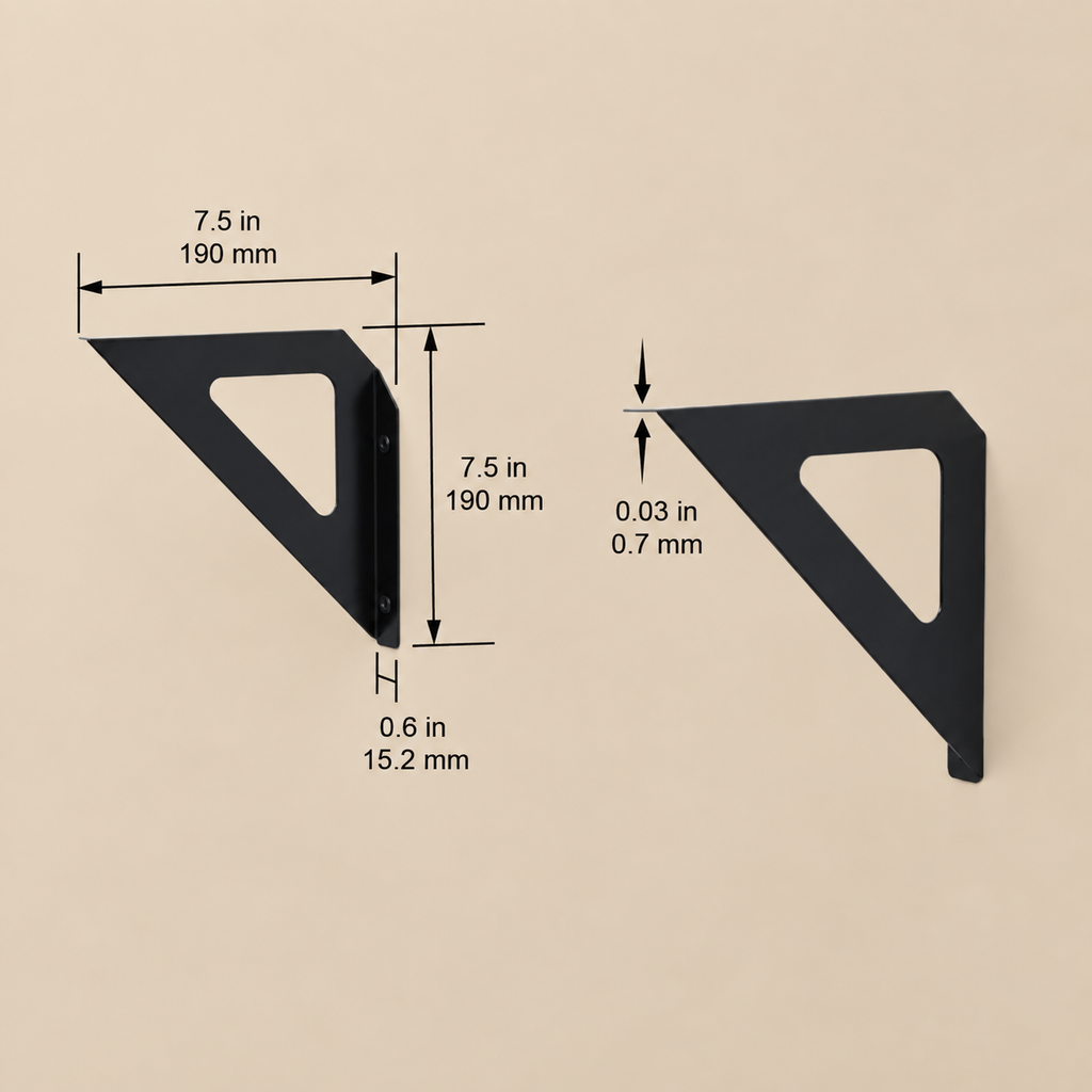 Natural Wood Wall Shelf – 23.6"