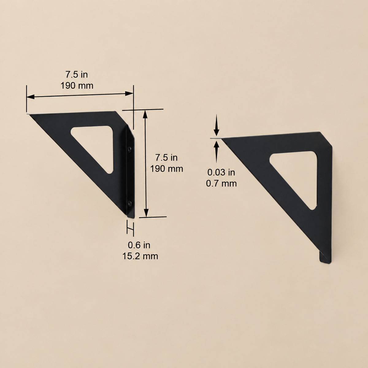 Natural Wood Wall Shelf – 23.6"