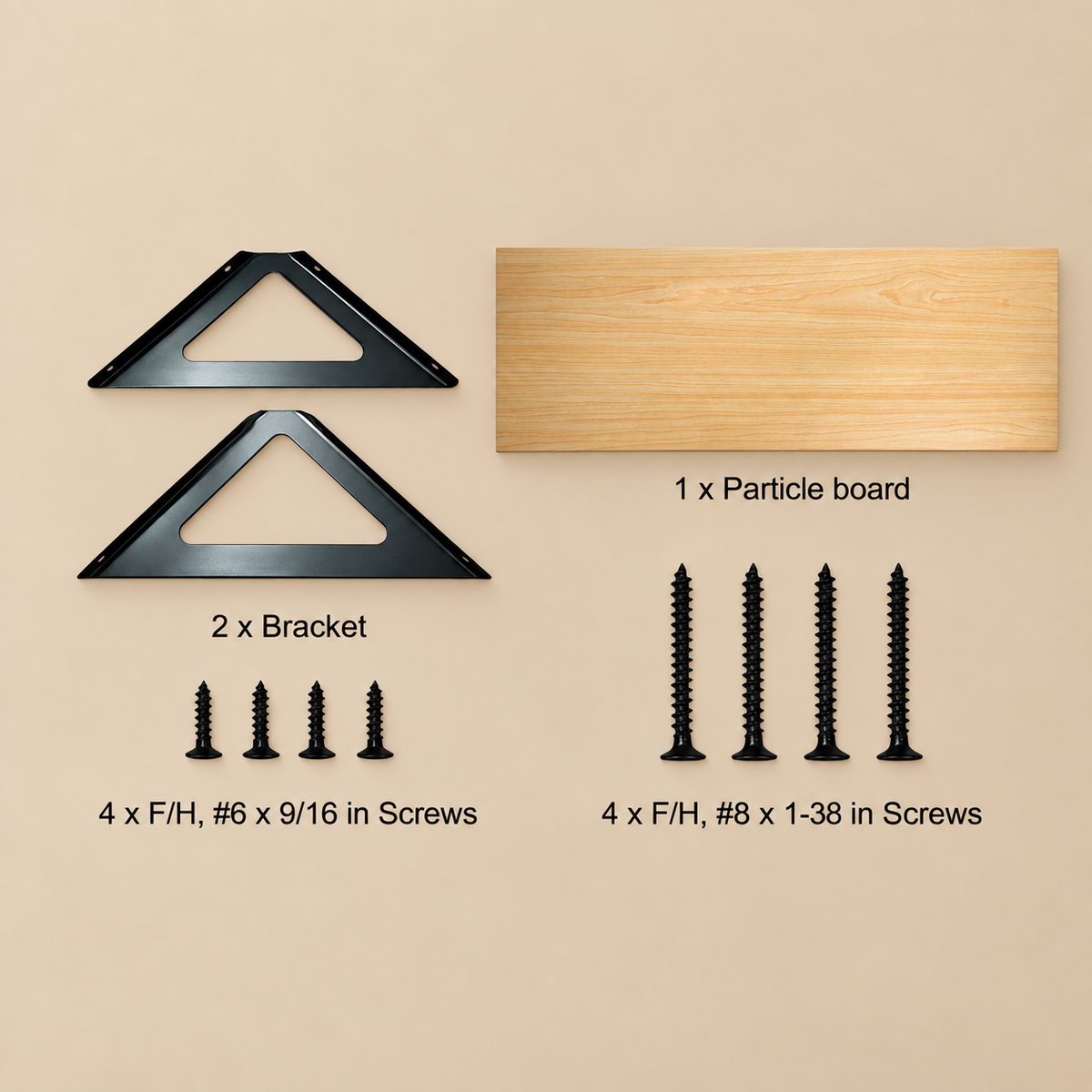 Natural Wood Wall Shelf – 23.6"